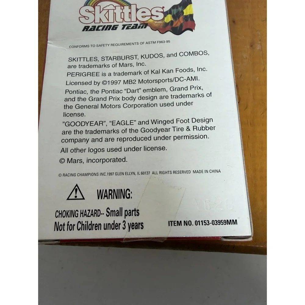 1997 Skittles Racing Team #36 Derrike Cope Diecast Mini Car New In‎ Box